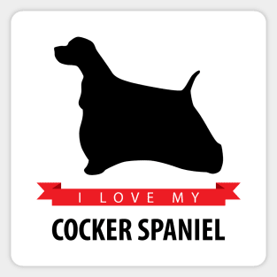 I Love My Cocker Spaniel Sticker